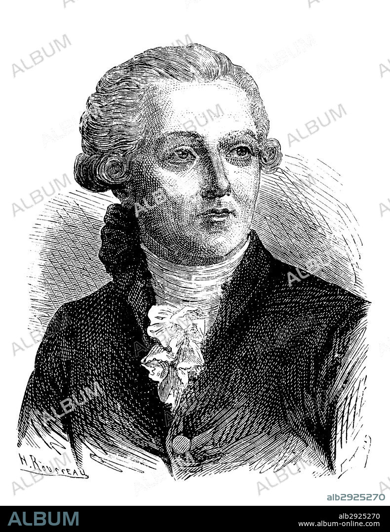 Antoine Lavoisier (1743-1794), químico, biólogo y economista francés. Grabado de 1873.