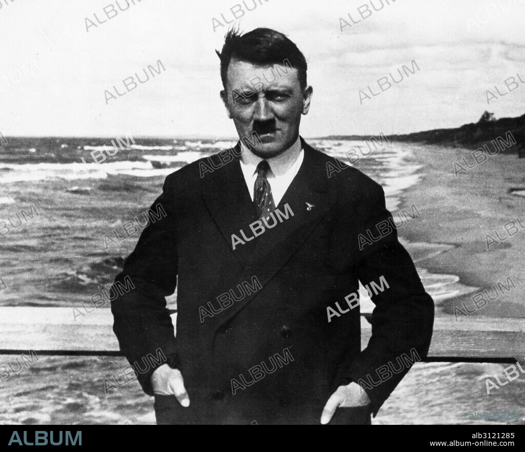 Photograph of Adolf Hitler (1889-1945) Austrian-born German politician who was the leader of the Nazi Party. Taken before World War Two. Dated 1931.