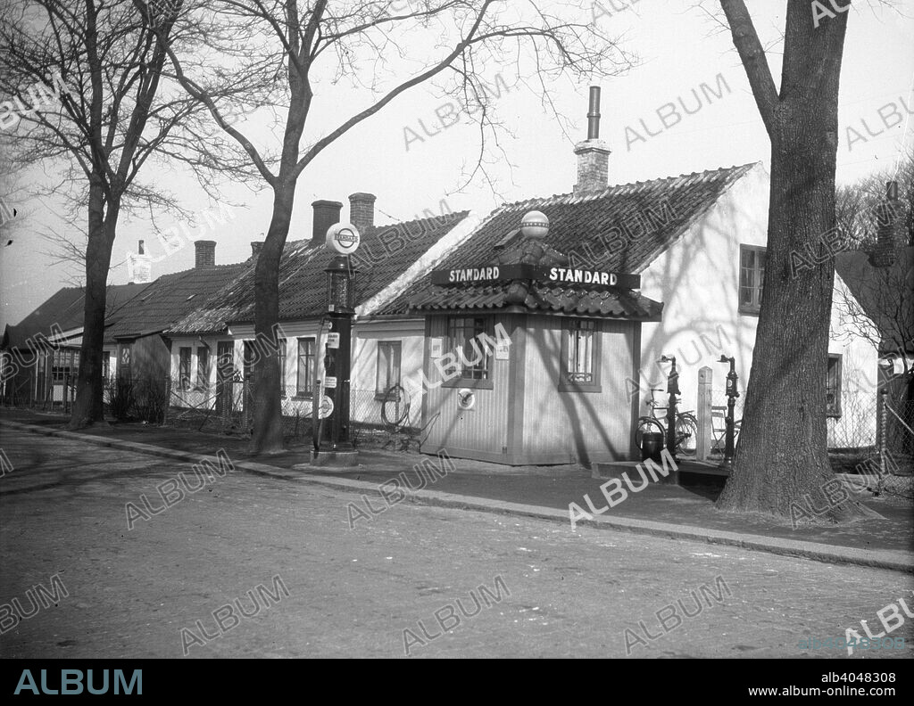 Standard petrol pump, Landskrona, Sweden, 1932. From the Landskrona Museum Collection.