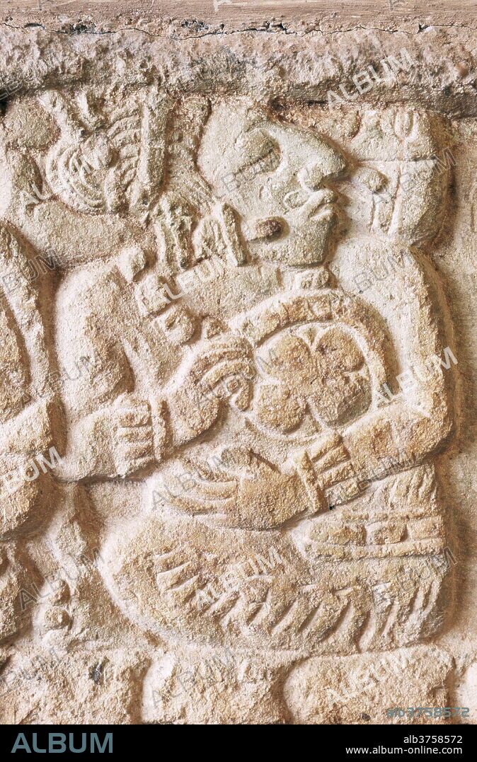Detail, Structure 9N-82, Copan, UNESCO World Heritage Site, Honduras, Central America.