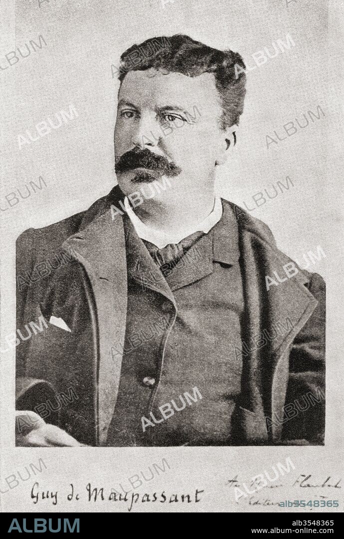 Henri René Albert Guy de Maupassant, 1850 –1893. French writer. From Gustave Flaubert, published 1935.