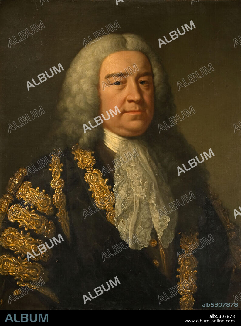 JOHN SHACKLETON. Portrait of The Rt. Hon. Henry Pelham ( 1694-1754). Henry Pelham FRS (1694-1754) was a British Whig statesman, who served as Prime Minister of Great Britain from 27 August 1743 until his death. Pelham is generally considered to have been Britain's third Prime Minister after Sir Robert Walpole and the Earl of Wilmington.