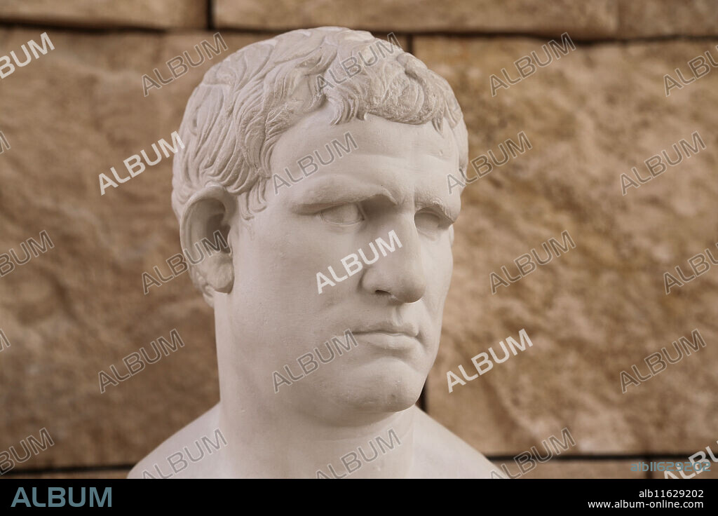 Marcus Vipsanius Agrippa (64/63 BC-12 BC) Roman statesman, general and architect. Copy from the original preserved in the Louvre Museum, Paris. Claudian Age (41-54 AD). Museum of the Ara Pacis. Rome. Italy.