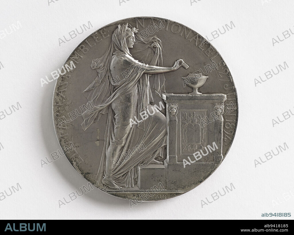 Jean Casimir-Perier (1847-1907), President of the Republic (1894-1895), 1894, Chaplain, Jules-Clément, Engraver in medals, Array, Numismatics, Medal, Dimensions - Work: Diameter: 6.9 cm, Weight (type dimension): 163.26 g.