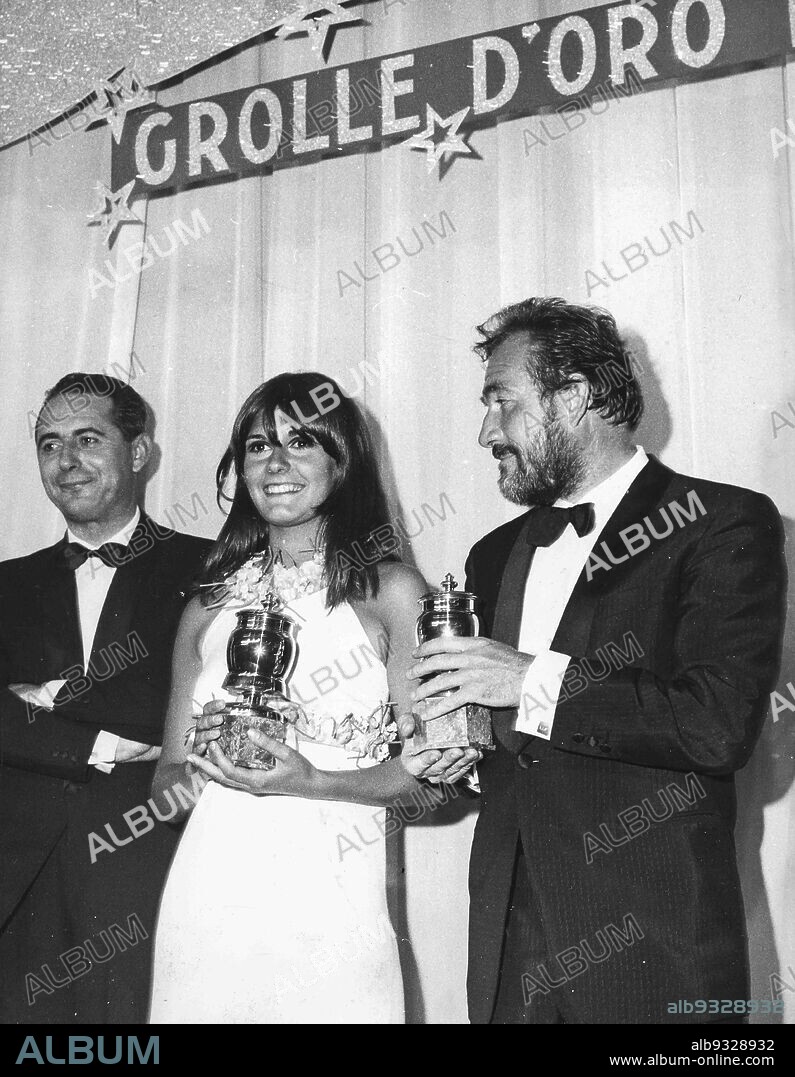 Mita Medici and Ugo Tognazzi, Grolle D'Oro Award, 1967.