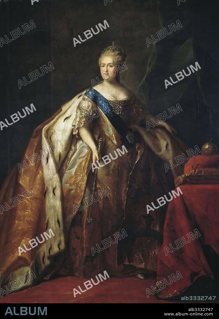 PETRO SEMYONOVICH DROZHDIN. Portrait of Empress Catherine II (1729-1796).