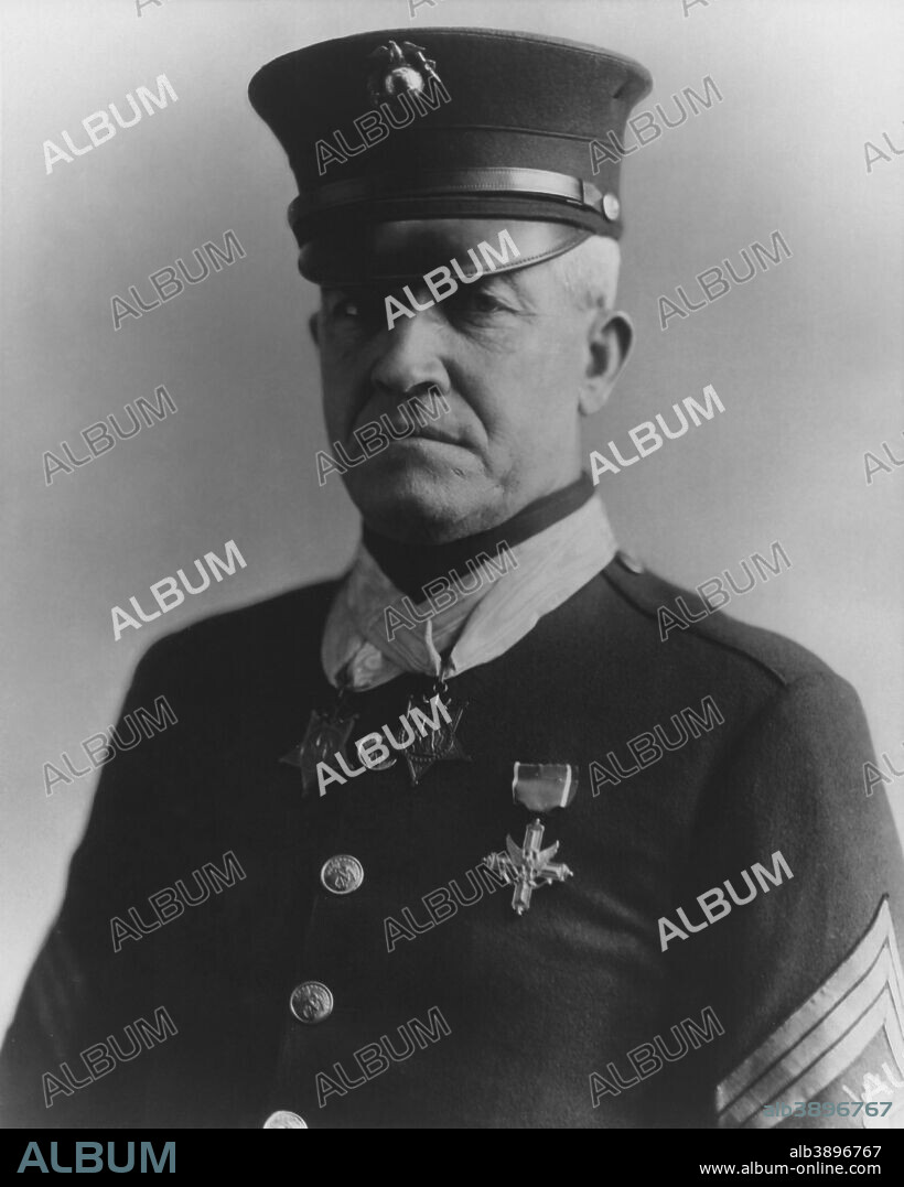 Vintage military photo of Marine legend, Sergeant Major Daniel Dan Daly.