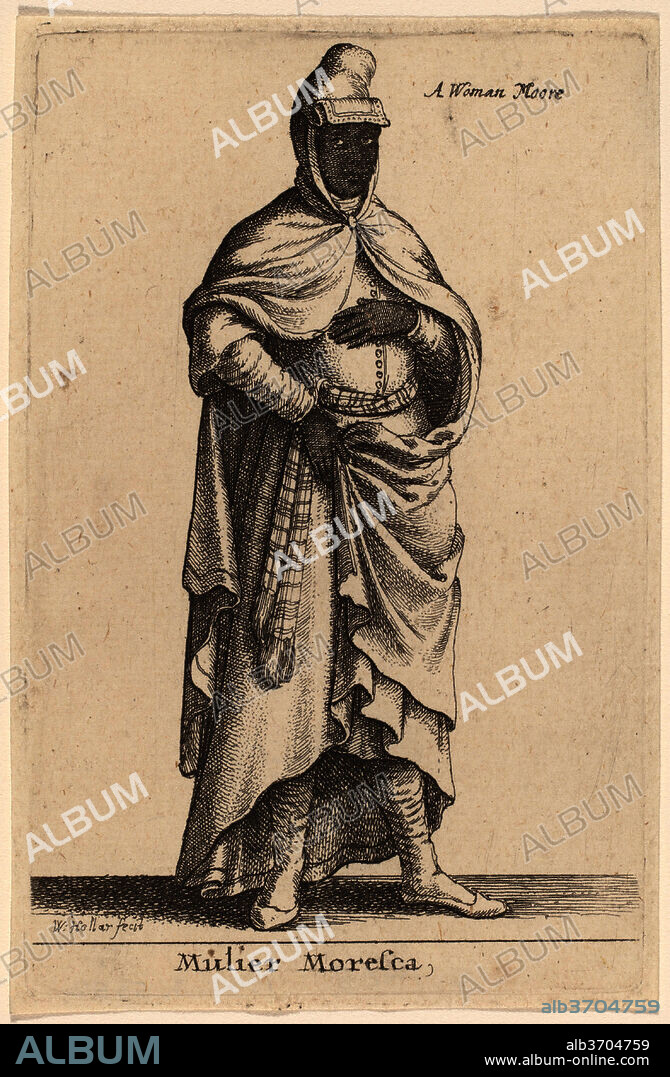 WENCESLAUS HOLLAR. Mulier Moresca. Medium: etching.