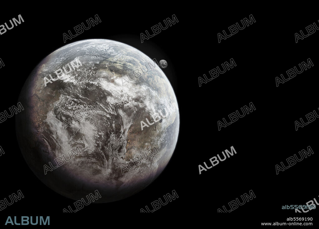 Artist's concept of Earth as a lifeless and vast desert with almost no vegetation, and with deadly mutated animals. The Earth can't take it anymore, we've taken everything we could from it, including water.