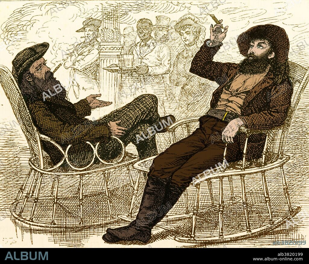 An illustration of William Frederick "Buffalo Bill" Cody and Christopher Houston "Kit" Carson. Christopher Houston "Kit" Carson (1809-1868) was an American frontiersman and Indian fighter. Carson left home in rural present-day Missouri at age 16 and became a trapper in the West. He gained renown for his role as John C. Fremont's guide in the American West. Carson also played a minor role in California's Bear Flag Revolt during the 1846-1848 Mexican-American War. He died at age 58 in 1868, from an abdominal aortic aneurysm. William Frederick "Buffalo Bill" Cody (1846-1917) was a United States soldier, bison hunter and showman. He was born in the Iowa Territory (now the U.S. state of Iowa), in LeClaire but lived several years in Canada before his family moved to the Kansas Territory. Buffalo Bill received the Medal of Honor in 1872 for service to the US Army as a scout. One of the most colorful figures of the American Old West, Buffalo Bill became famous for the shows he organized with cowboy themes, which he toured in Great Britain and Europe as well as the United States.