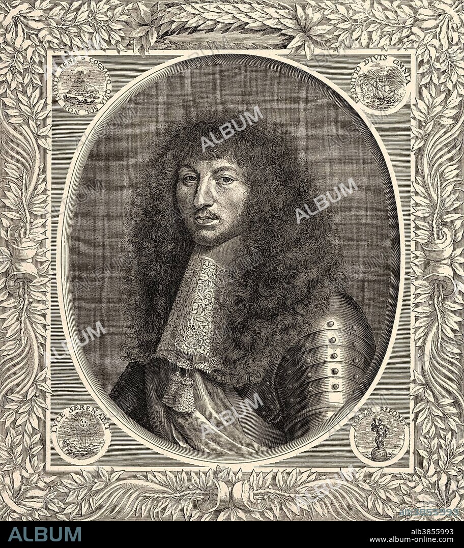 Louis XIV, Louis le Grand, 1638-1715, King of France and Navarre, called the Sun King or le Roi-Soleil, historical illustration