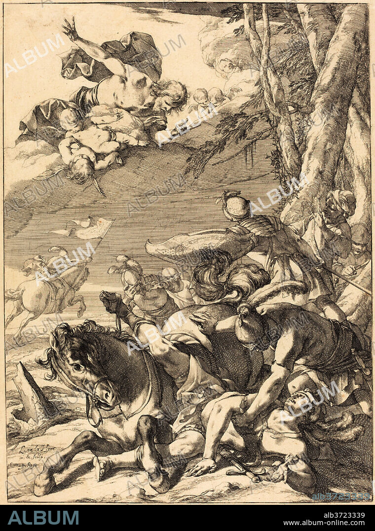 LAURENT DE LA HYRE. The Conversion of Saint Paul. Dated: c. 1637. Dimensions: sheet (cut to platemark): 41.2 x 30.9 cm (16 1/4 x 12 3/16 in.). Medium: etching on laid paper.