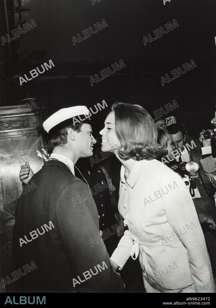 Crown Prince Carl Gustaf of Sweden congratulated by his friends for passing his A levels, 1966. The son of of Prince Gustaf Adolf, Duke of Västerbotten and Princess Sibylla of Saxe-Coburg and Gotha, Carl XVI Gustaf (1946-) became King of Sweden in 1973. From the collection of Svenskt Fotoreportages.