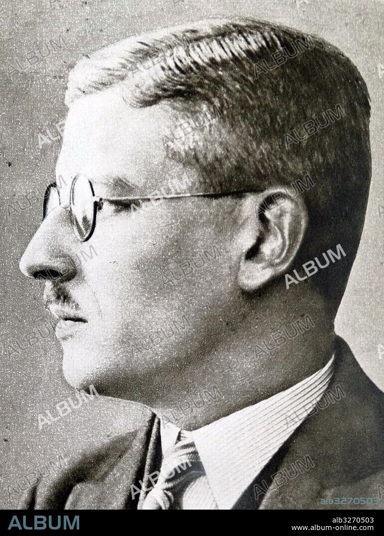 Photographic portrait of Kurt Schuschnigg (1897-1977) Chancellor of the Federal State of Austria until the Anschluss. Dated 20th Century.