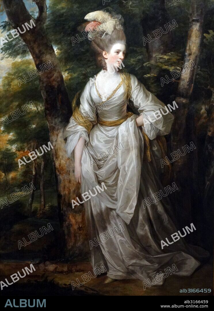 Portrait of Mrs. Elizabeth Karnak by Joshua Reynolds (1723-1792) English portrait painter. Dated 18th Century.