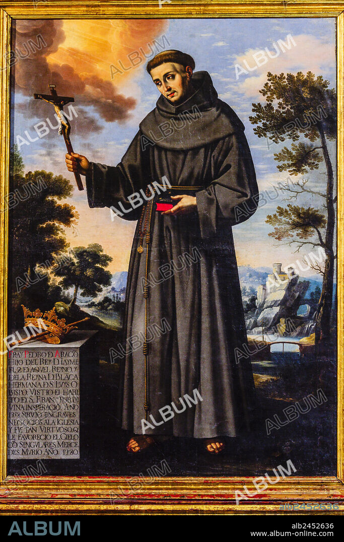 Brother Pedro de Aragon, brother of King James II, Saint Francis. 13th century. Palma, Mallorca. Balearic Islands. Spain.