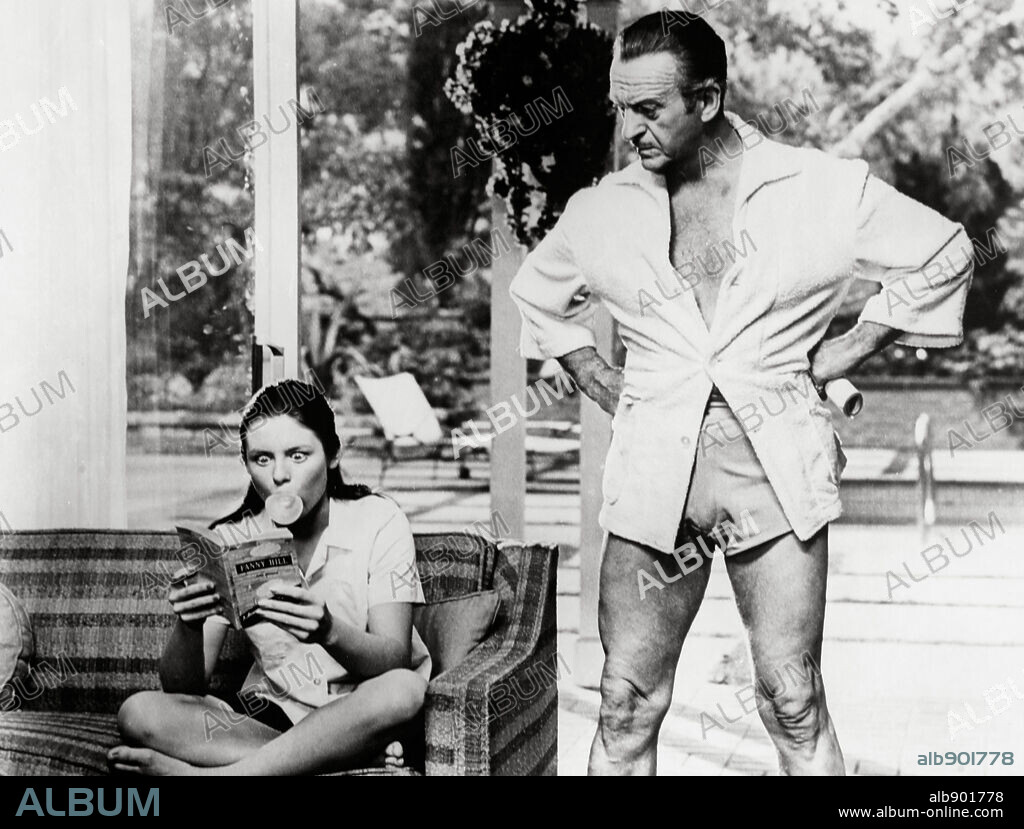 CRISTINA FERRARE and DAVID NIVEN in THE IMPOSSIBLE YEARS, 1968, directed by MICHAEL GORDON. Copyright M.G.M.