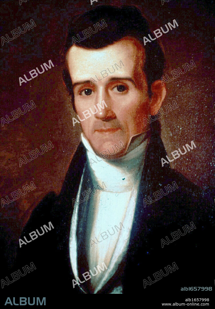 James Knox  Polk (1795-1849) American Democratic politician,  eleventh President of the United States of America.  Achieved territorial expansion, securing Oregon Territory, 525,000 square miles, and purchasing 525,000 square miles with the Treaty of Guadalupe-Hidalgo which ended the Mexican-American War, 1846-1848.
