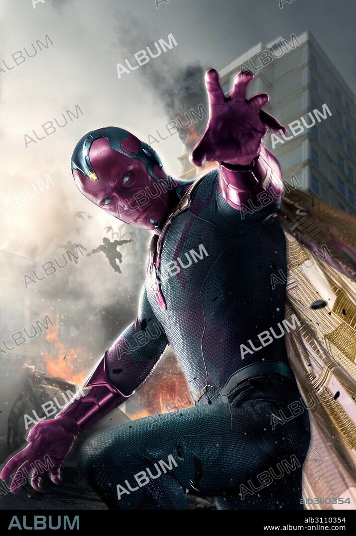 PAUL BETTANY dans AVENGERS: AGE OF ULTRON, 2015, réalisé par JOSS WHEDON. Copyright MARVEL STUDIOS.