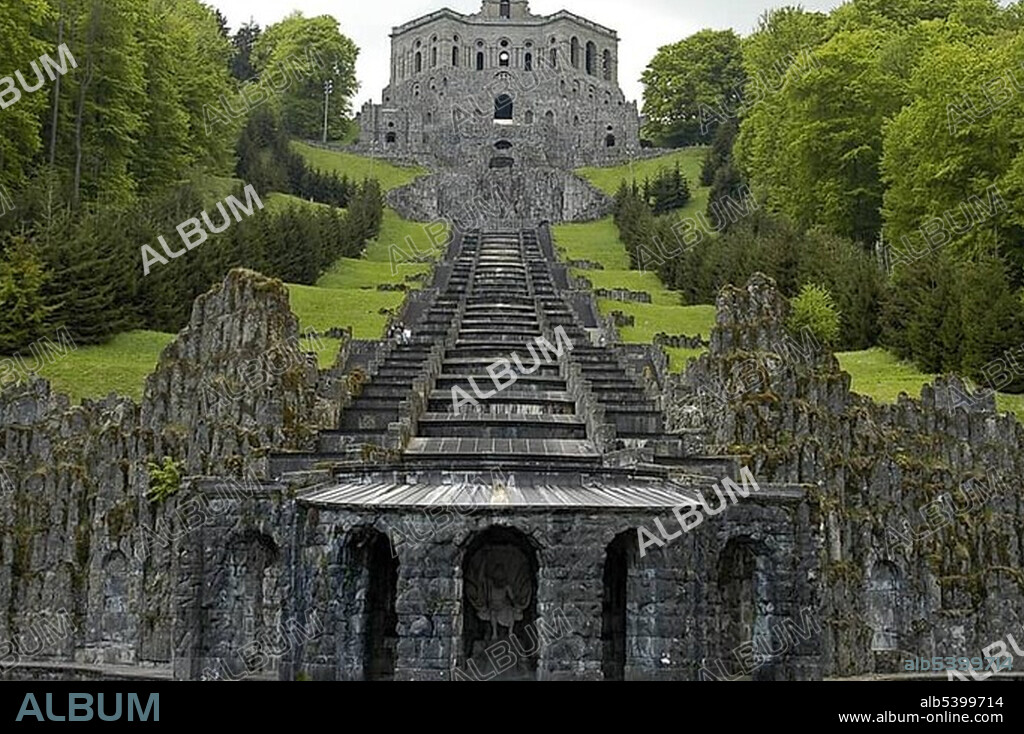 Hercules monument, Park Wilhelmshoehe, Kassel, Hesse, Germany, Europe.