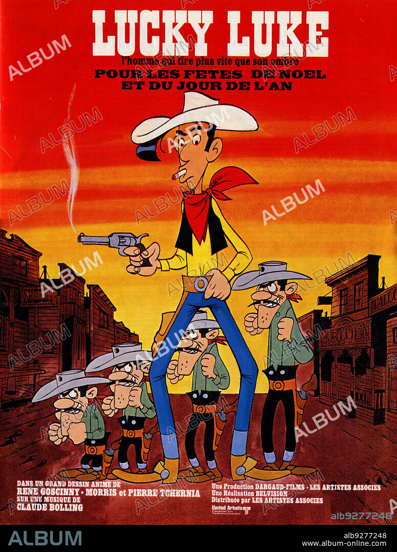 Poster de LUCKY LUKE EL INTREPIDO, 1971 (DAISY TOWN), dirigida por RENE GOSCINNY. Copyright BELVISION.