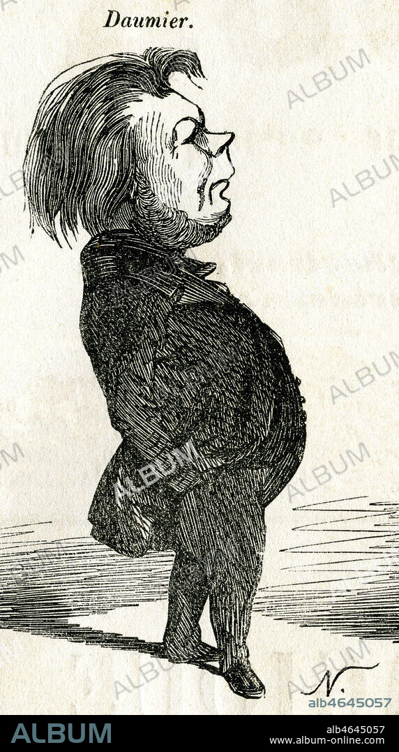 Honore DAUMIER (1808-1879. Caricature par NADAR (1820-1910) pourLe Journal pour Rire de 1852. Credit : Coll. Jonas/KHARBINE-TAPABOR.