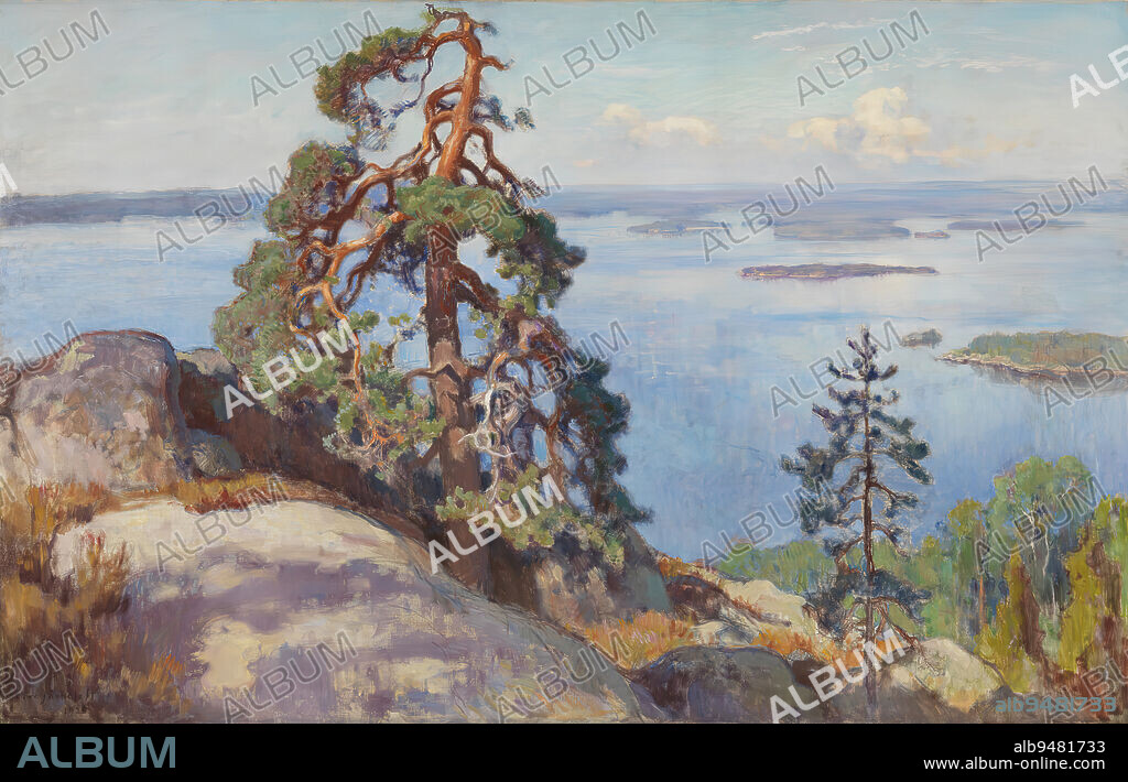 Eero Järnefelt, 8.11.1863, Vyborg, 15.11.1937, Helsinki, Landscape from Koli, 1928, 125.5 × 196 cm, oil, oil on canvas, Suomen Säästöpankki Oy n taidekokoelma Finnish Savings Bank Ltd.
