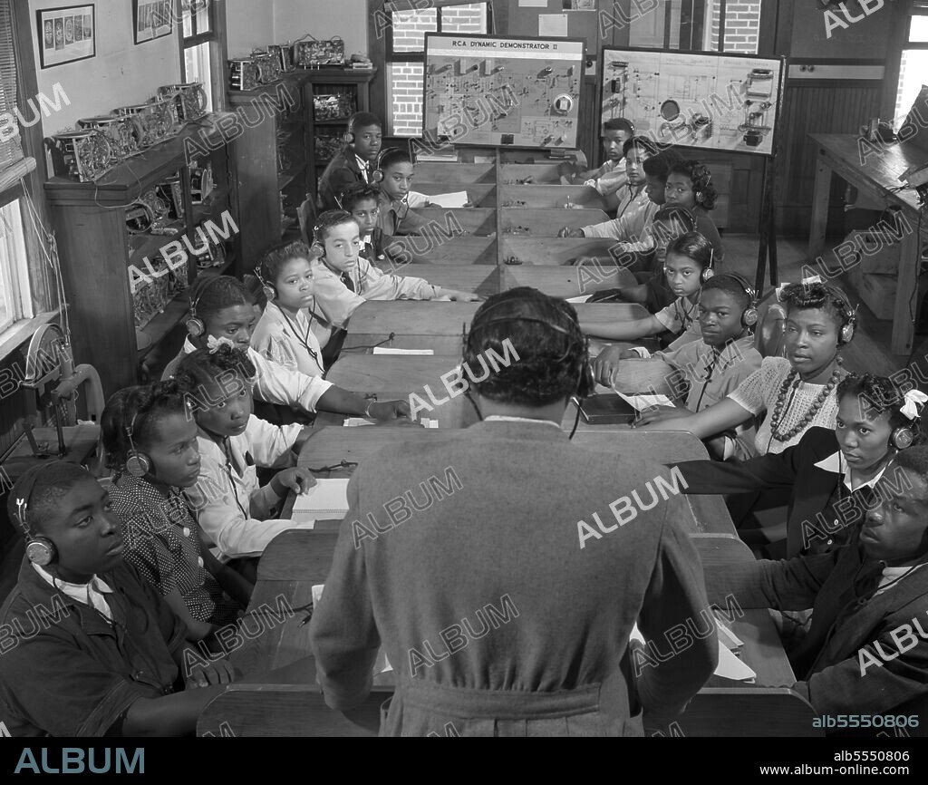 GORDON PARKS. Daytona Beach, Florida. Bethune-Cookman College. Radio technicians' class.