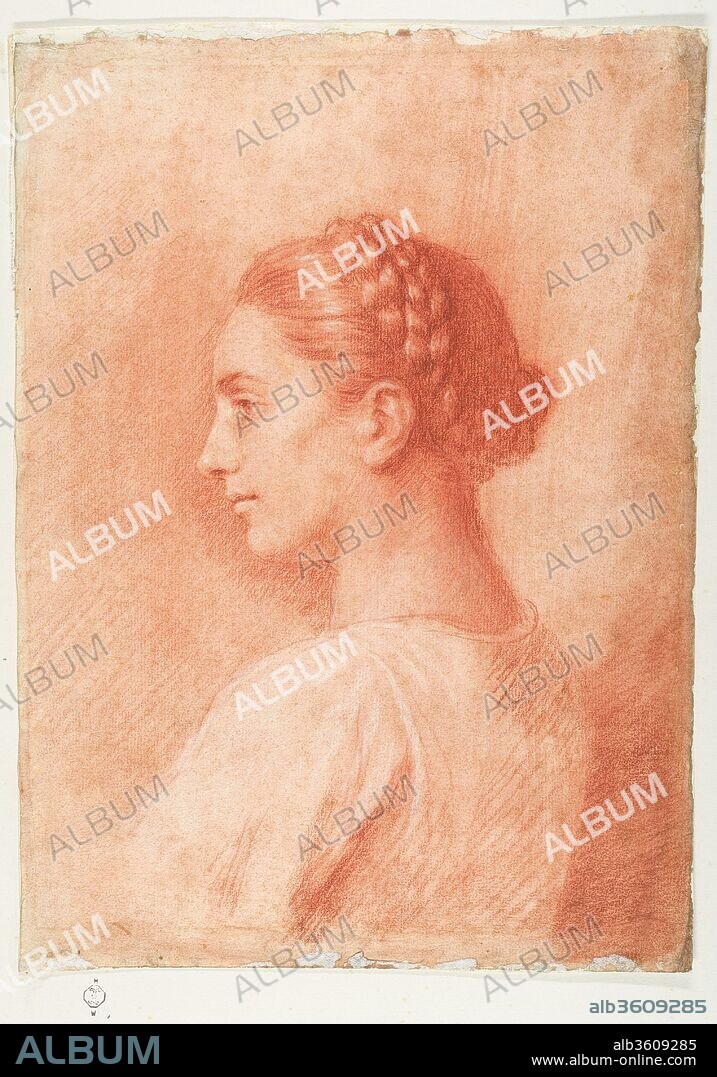 A Country Girl at Surrentum, Italy. Artist: Allan Ramsay (British, Edinburgh, Scotland 1713-1784 Dover). Dimensions: sheet: 11 15/16 x 8 9/16 in. (30.4 x 21.7 cm). Date: September 1776.
Ramsay, a leading eighteenth-century portraitist and chief competitor of Sir Joshua Reynolds, was considered more sympathetic in his treatment of female subjects. A refined draftsman, he honed his technique during repeated visits to France and Italy. After a painful arm injury forced him to give up painting, the artist sought treatment at a spa on Ischia, near Naples, during summer 1776. By September he had recovered enough to produce a group of sensitive chalk drawings, including this study of an Italian girl at Sorrento. The sensual treatment of neck and cheek, simple dress, and unfocused gaze encapsulate the naturalism of the artist's late style and lend the work a proto-Romantic air. The profile pose and Latinized place name, Surrentum--inscribed on the verso--evoke the classical past.