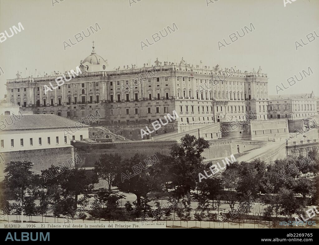 JUAN BAUTISTA SACHETTI. Madrid, el palacio real desde la montaña del príncipe Pío.