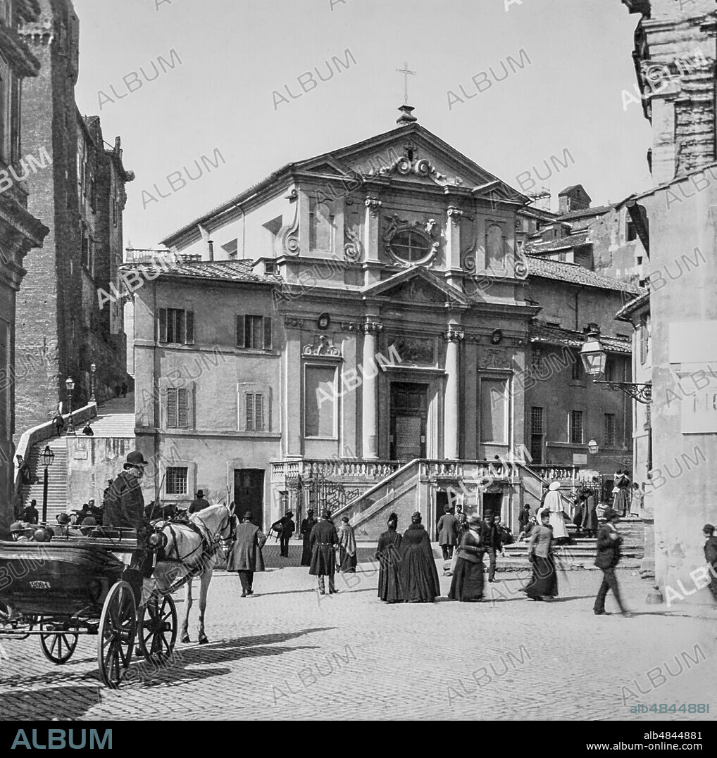 Magic lantern slide circa 1900.Victorian.Social History. The Mamertine Prison (Italian: Carcere Mamertino), in antiquity the Tullianum, was a prison (carcer) located in the Comitium in ancient Rome. It was situated on the northeastern slope of the Capitol.