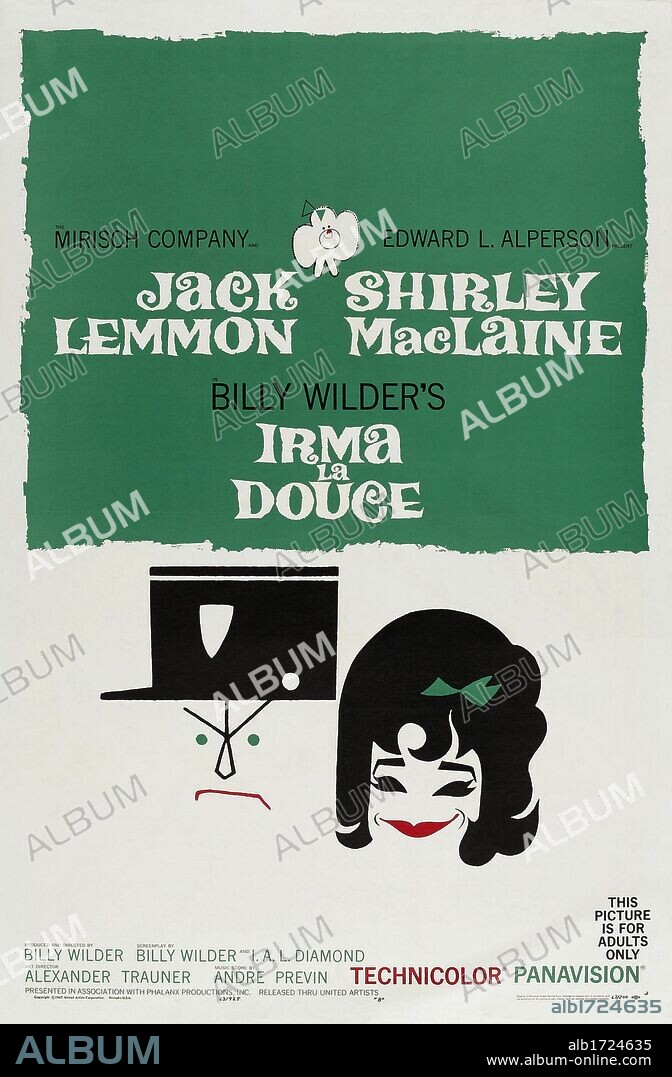 Poster de IRMA LA DULCE, 1963 (IRMA LA DOUCE), dirigida por BILLY WILDER. Copyright UNITED ARTISTS.