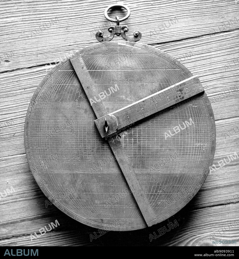 Porguguese astrolabe - An Astrolabe is an ancient, multi-purpose, astronomical instrument. It can be used to solve numerous problems involving the position of celestial objects, simple surveying and to tell the time. There are three distinct types of astrolabe; planispheric, universal and mariners.
