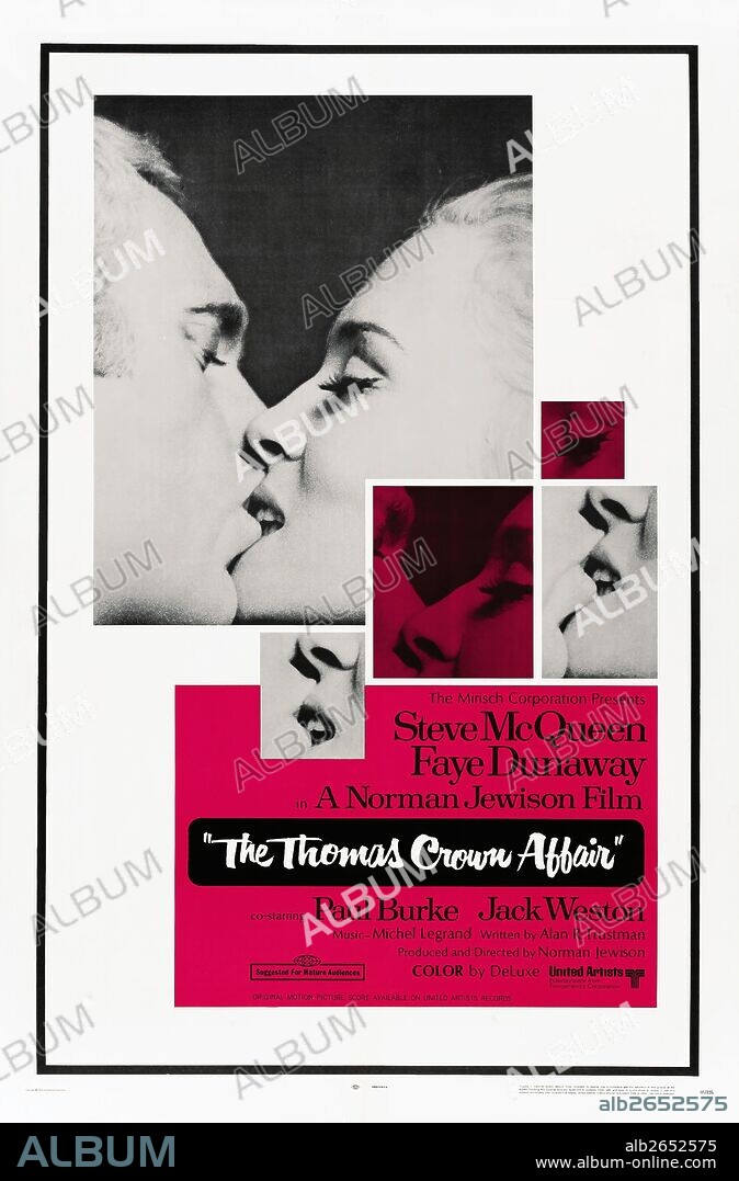 Poster of THE THOMAS CROWN AFFAIR, 1968, directed by NORMAN JEWISON. Copyright UNITED ARTISTS.
