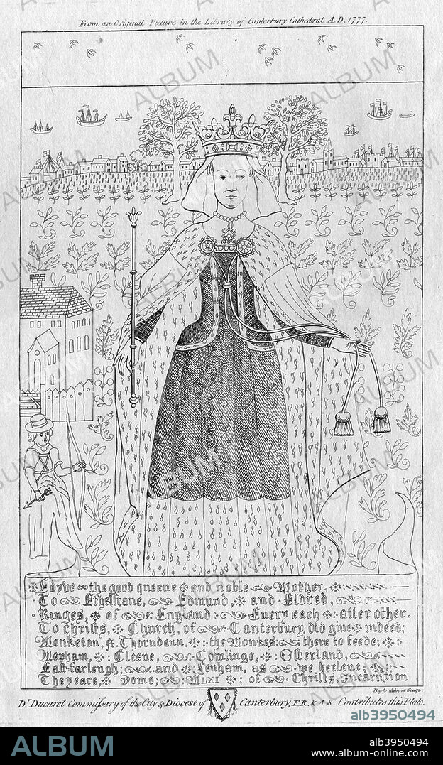 Eadgifu, Queen of England, (1777). Eadgifu of Kent (d968) was the third wife of Edward the Elder, King of England, who reigned from 899 to 924.