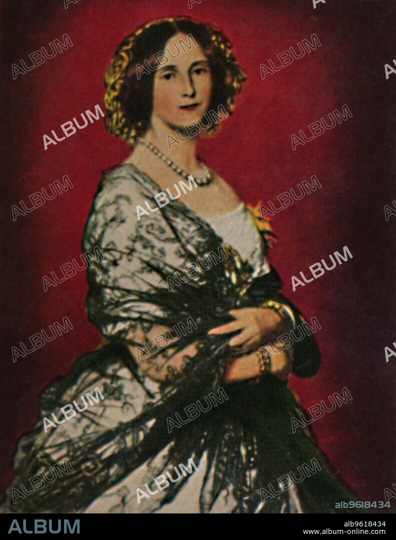 'Kaiserin Augusta 1811-1890', 1934. Princess Augusta of Saxe-Weimar-Eisenach (1811-1890), Queen of Prussia and the first German Empress as the consort of William I, German Emperor. From "Die Großen der Weltgeschichte". [Eckstein-Halpaus, Dresden, 1934].