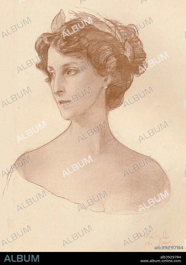 'The Duchess of Portland', 1911. Winifred Anna Cavendish-Bentinck, Duchess of Portland (1863-1954), British humanitarian and animal rights activist. From The Studio Volume 59 by Ralph Nevill. [The Offices of the Studio, London, 1913].