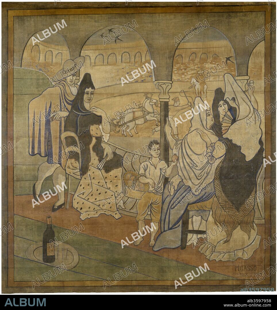 PABLO PICASSO. Curtain for the ballet The Three-Cornered Hat (Le tricorne) by Manuel de Falla.