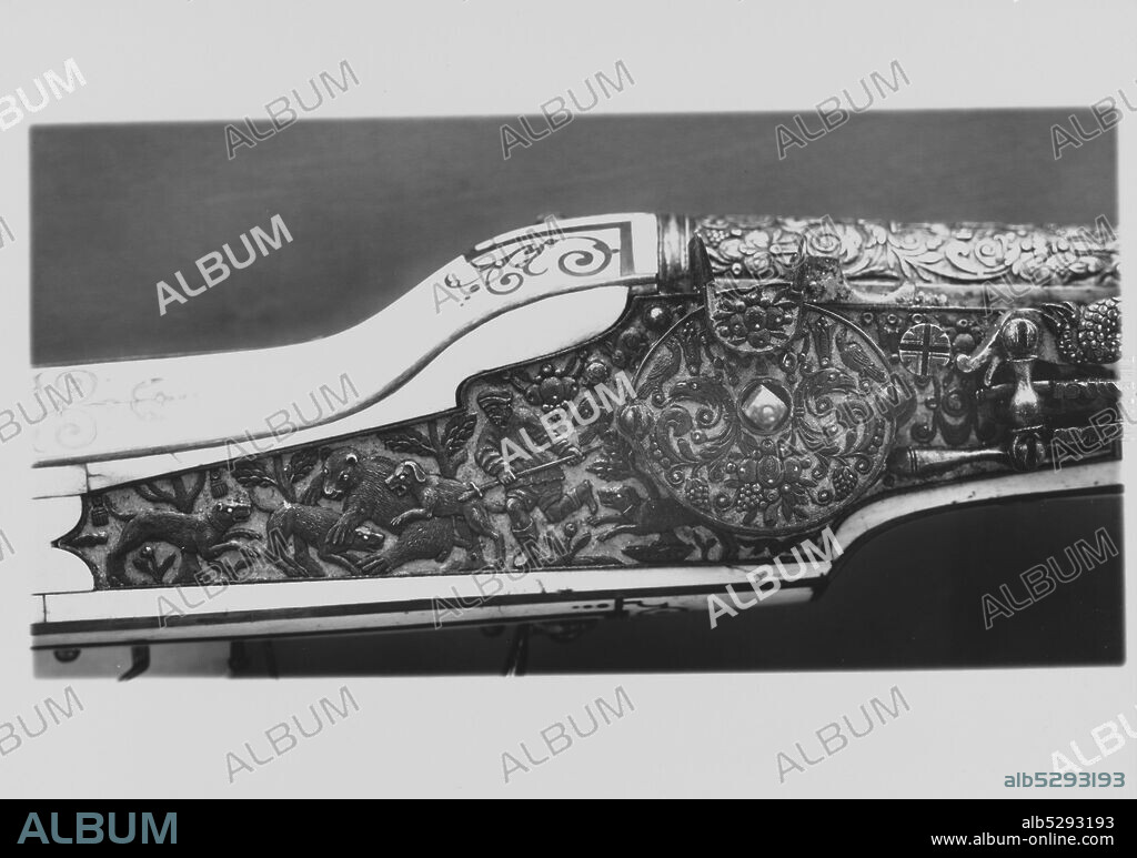 DANIEL SADELER et HIERONYMUS BORSTORFFER. Wheellock Rifle, German, Munich, ca. 1610-30.