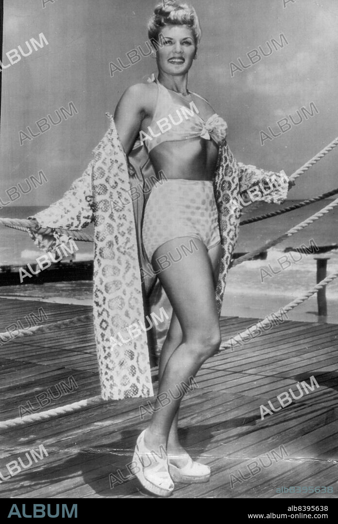 "Good-Will Eyeful" -- Tilda Thamar, sensational Argentine movie actress who is Countess Toprani in Private life, said she was combining pleasure with a good-will trip upon her arrival here yesterday. She will visit New York and Hollywood during her stay, but has "no ambitions" to play in American movies.
April 25, 1946. (Photo by AP Wirephoto).