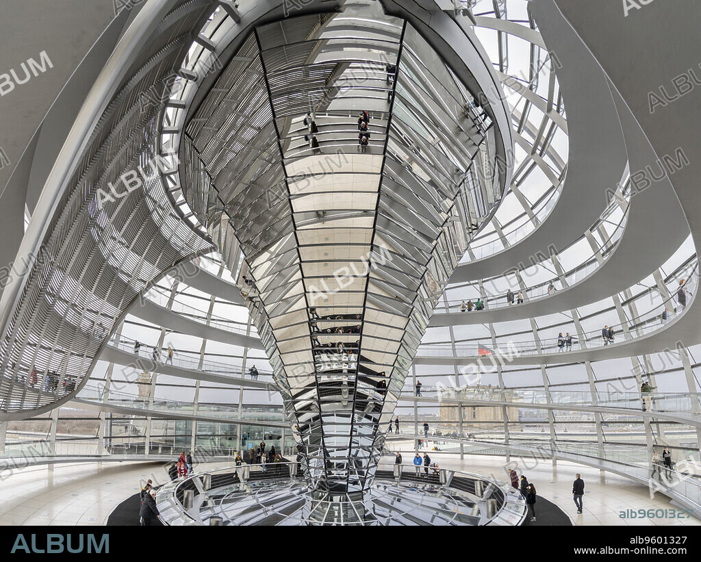 reichstag dome, designed by architect Norman Foster, Berlin, Federal Republic of Germany.