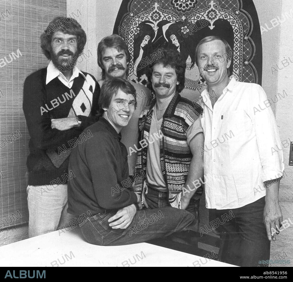 Göteborg 1979-08-19. The Spotnicks fr v: Bo Winberg , Kenth Andersson , Ove Lindell , Lasse Öberg och Bob Lander. Foto: Kamerareportage *** Local Caption *** . KAMERAREPORTAGE.
