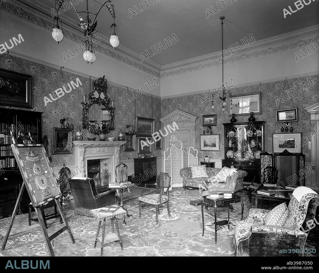 Interior at the Albany, Piccadilly, London, 1903. Extended and divided into apartments in 1802-3 by Henry Holland, having been built as Melbourne House in 1771-4 by Sir William Chambers. In 1903 the trustees were contemplating the sale of the Albany, but did not proceed.