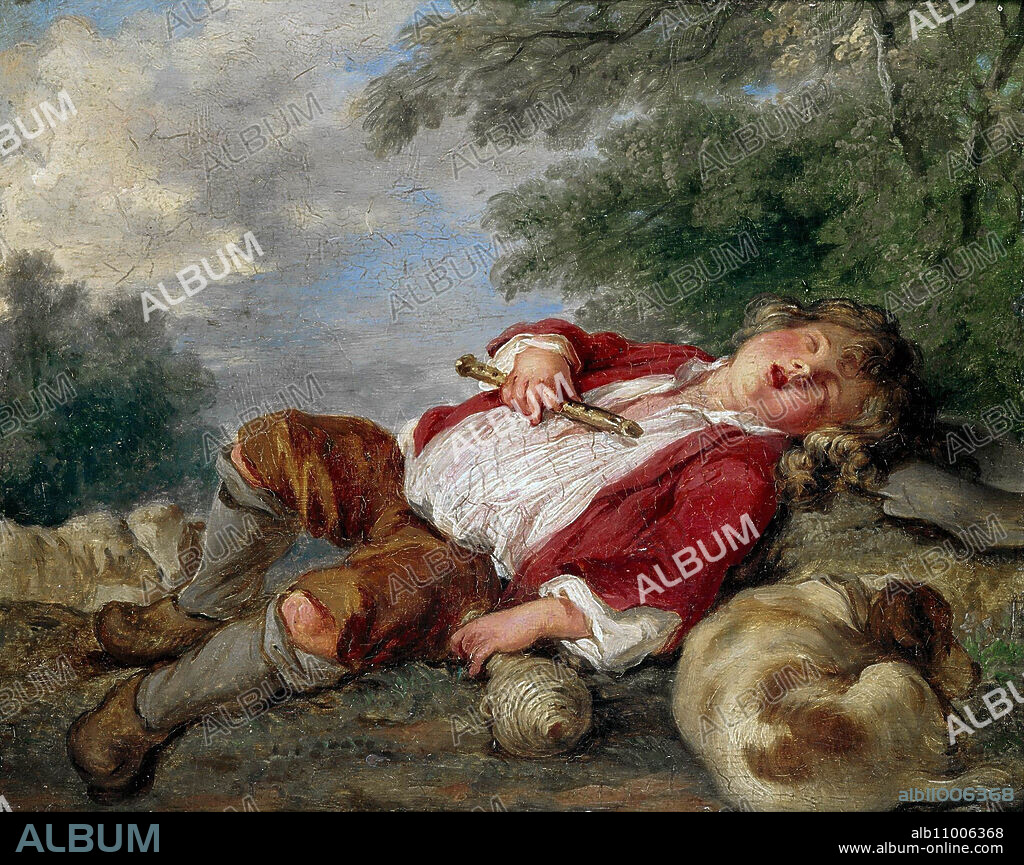FRANÇOIS BOUCHER. Berger endormi (The Sleeping Shepherd).