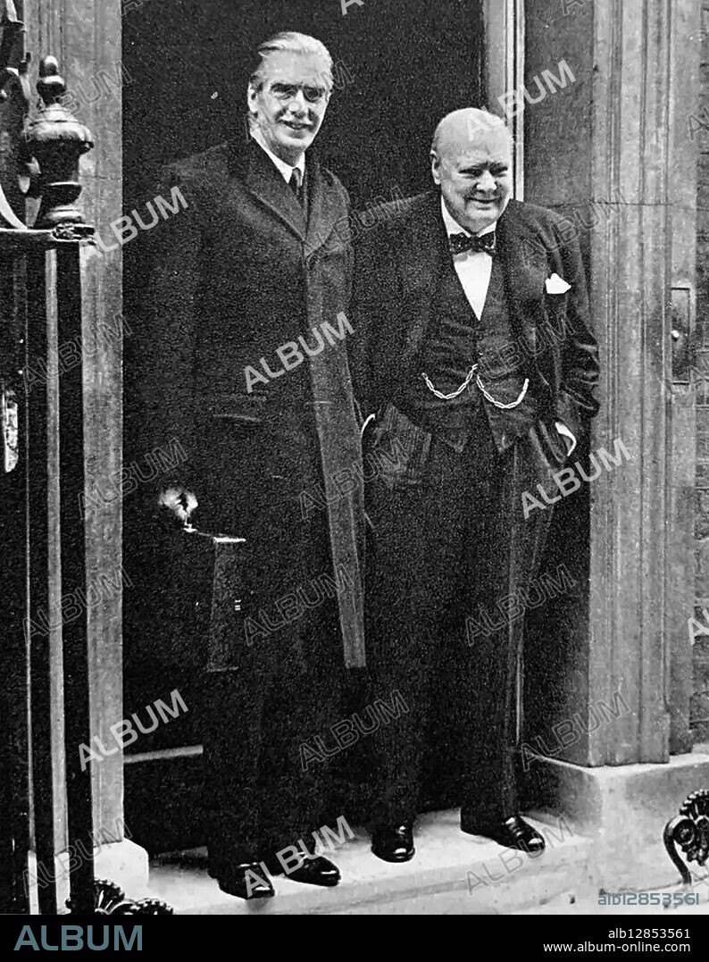 Sir Winston Churchill with Anthony Eden who succeeded him as Prime Minister in 1955.