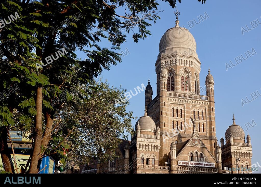 India: The landmark Brihanmumbai Municipal Corporation Building (BMC), in Mumbai, houses the city administration, and is a heritage structure built in 1884-93. The BMC building is built in the so-called 'Bombay Gothic' style.