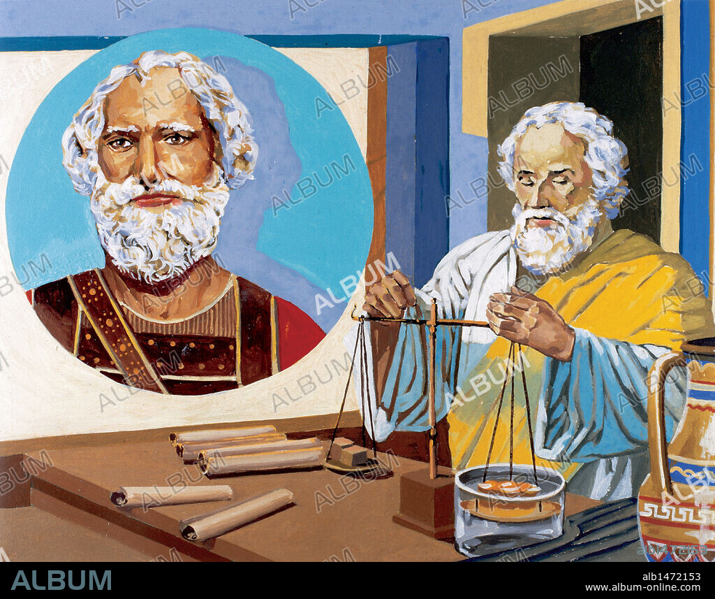 Archimedes (Syracuse-Syracuse-287, -212). Greek mathematician, physicist, engineer, inventor, and astronomer.
