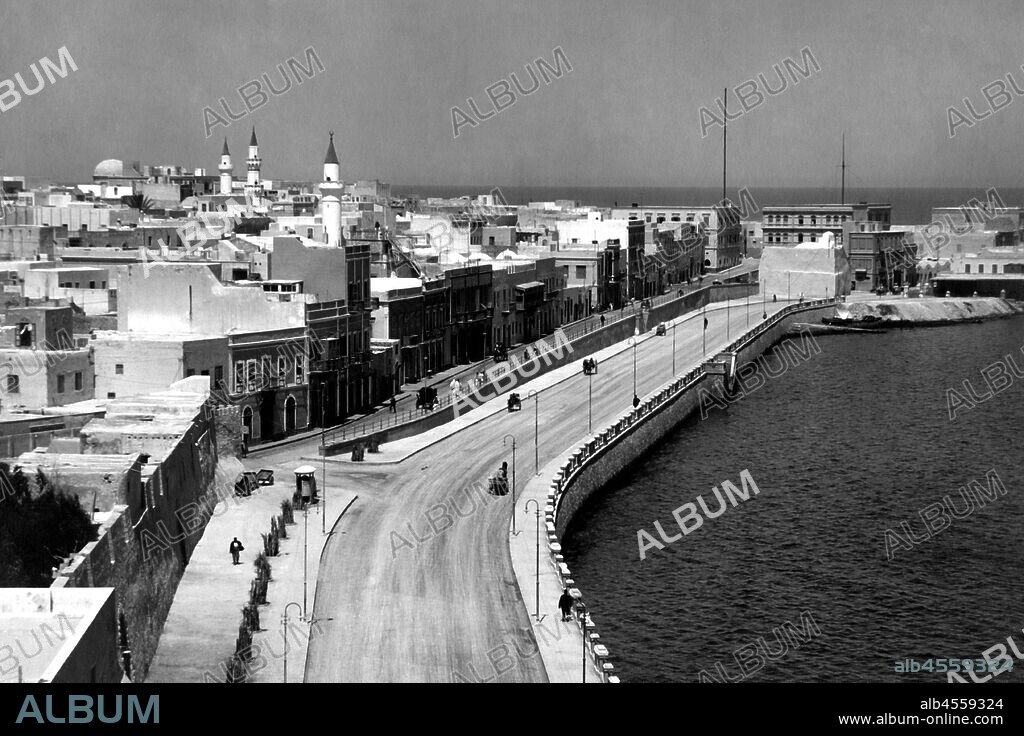 Panorama, tripoli, libya, africa 1920 1930.