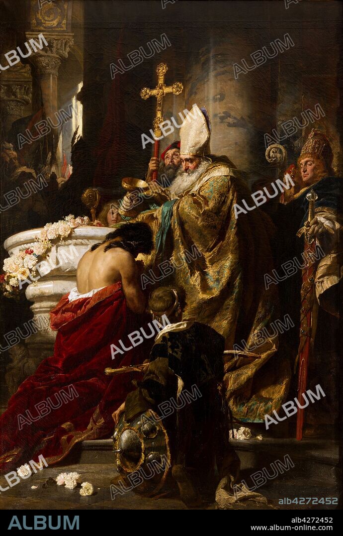 GYULA BENCZUR. The Baptism of Vajk.