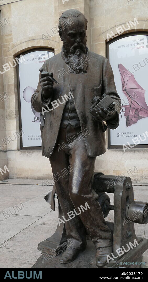 Statue of Zenobe Gramme by Mathurin Moreau. Zenobe Theophile Gramme (4 April 1826 - 20 January 1901) was a Belgian electrical engineer. He invented the Gramme machine, a type of direct current dynamo. Mathurin Moreau (18 November 1822 - 14 February 1912) was a French sculptor in the academic style.